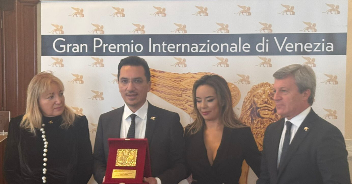 Gruppo Gargano riceve la targa istituzionale del Leone D’Oro di San Marco per meriti professionali al Gran Premio Internazionale di Venezia